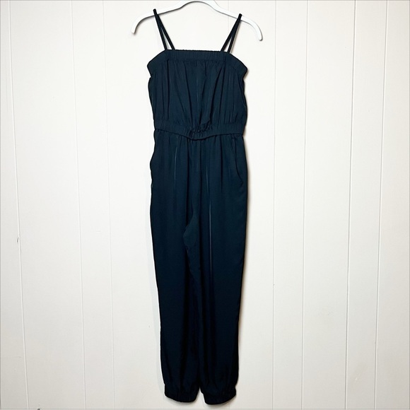 Everlane Party of One Jumpsuit XS black solid minimalist sleeveless cropped slip - Picture 2 of 13